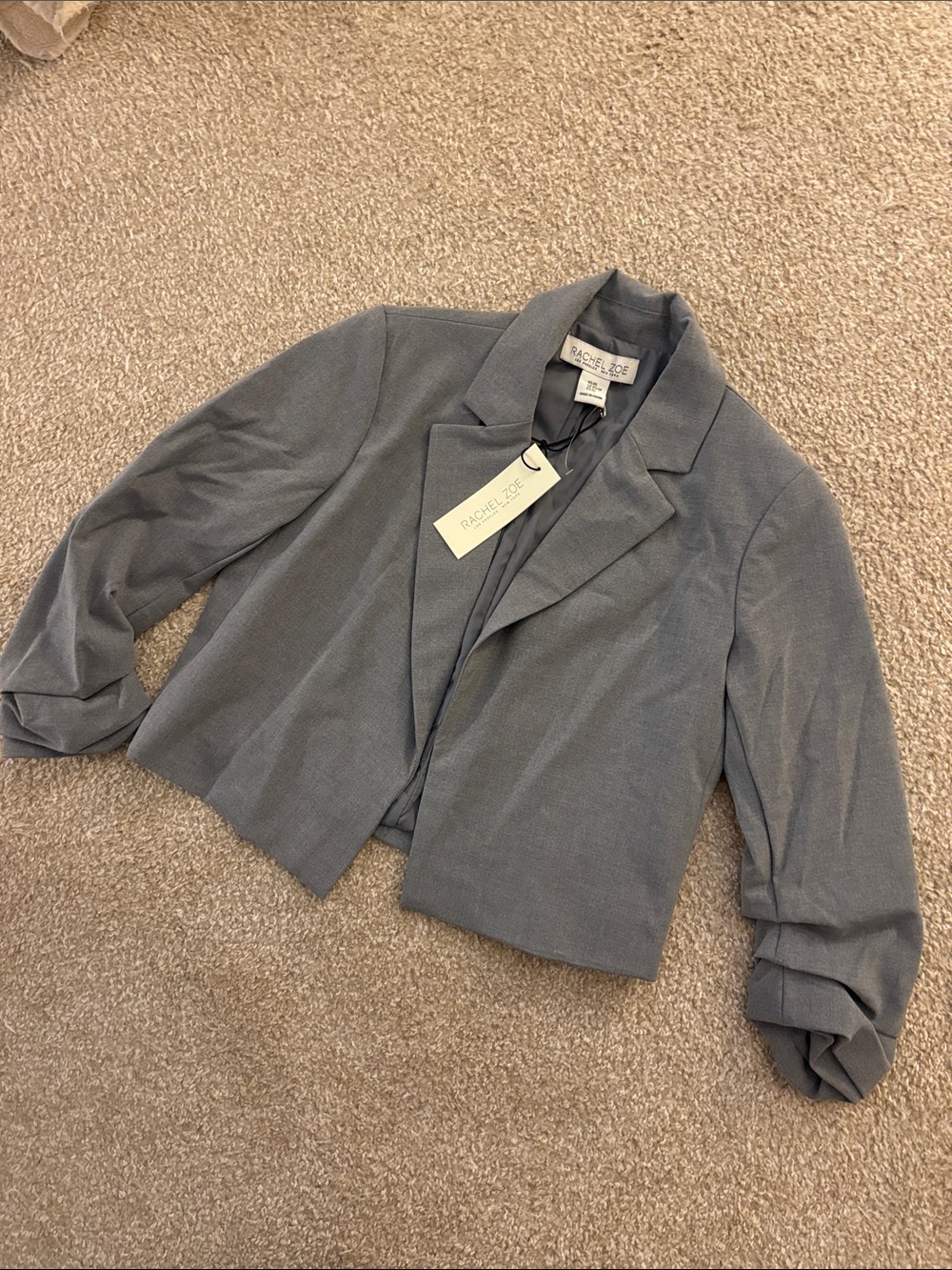 Rachel Zoe Gray Cropped Blazer